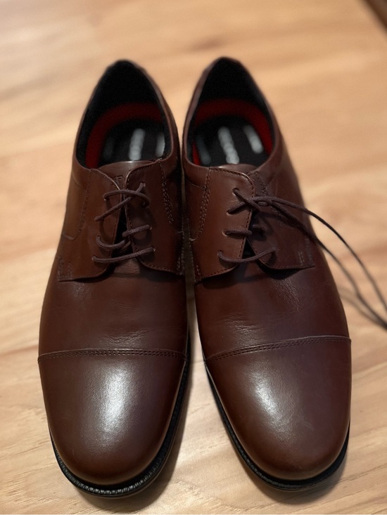 Men\'s Rockport Style Leader 2 Brown Leather Oxford Dress Shoes main image 4